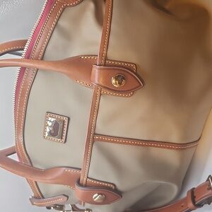 Dooney & Bourke Tan and Brown Satchel